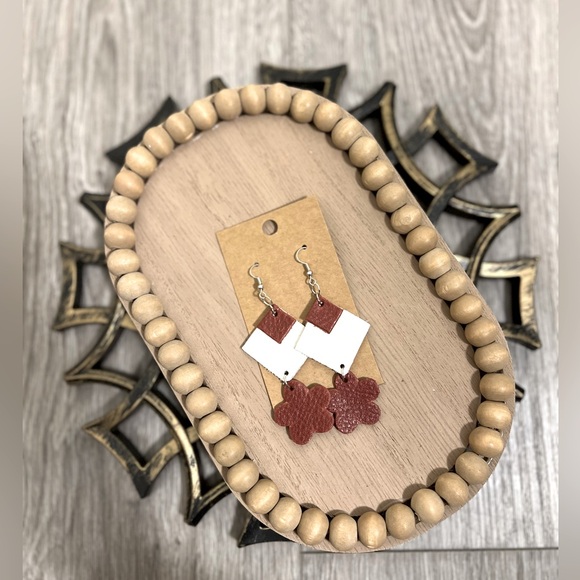 Genuine Leather Earrings - Picture 1 of 2